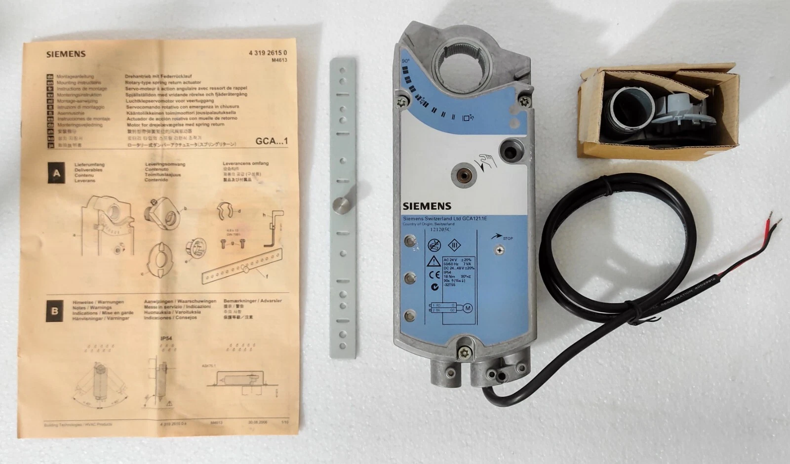 Siemens GCA 121.1E Fire Damper Actuator Siemens / GDB 121.1E  Fire Damper New